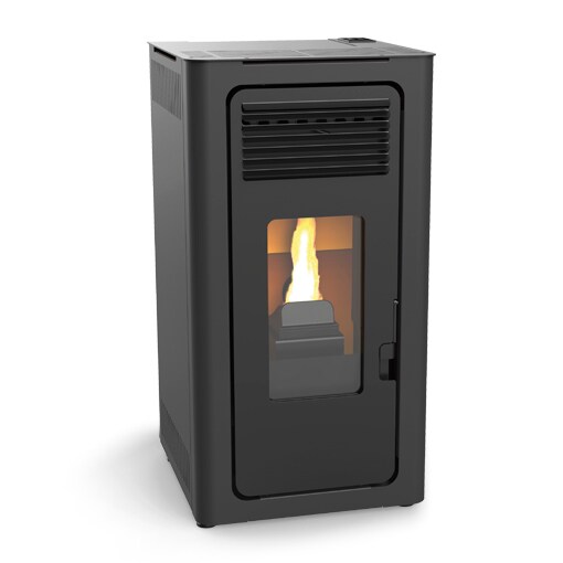 Estufa de pellets marca Audax de 6 kW, negro, sistema EFIPLUS, hecha en acero, interior en vermiculita, seguridad antideflagación-programable