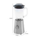thumbnail of Proficook UM 1213 Amerikanischer Standmixer, 1-Liter-Glasbehälter, 2 Geschwindigkeiten + Impuls, Eispickel-Funktion, Edelstahlklingen. 500W Silber