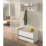 thumbnail of Dmora Mobile da ingresso Brionia, Entratina moderna con appendiabiti, Mobile con scarpiera, Armadietto multifunzione, Cm 50x32h182, Rovere e Bianco