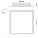thumbnail of Downlight LED Ultraslim Empotrable Cuadrado 15W 1100lm 20,5x20,5cm 4000K Aluminio 7hSevenOn