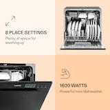 thumbnail of Amazonia 8 Geschirrspülmaschine 1620 Watt 8 Maßgedecke 49 dB Aquastop Schwarz