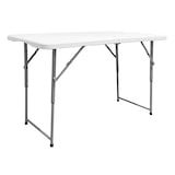 thumbnail of Mesa dobrável sólida para uso público, 120 x 60 x 48/61/74 cm, altura ajustável. Portátil, tampo de mesa em HDPE, The HomeWeeks