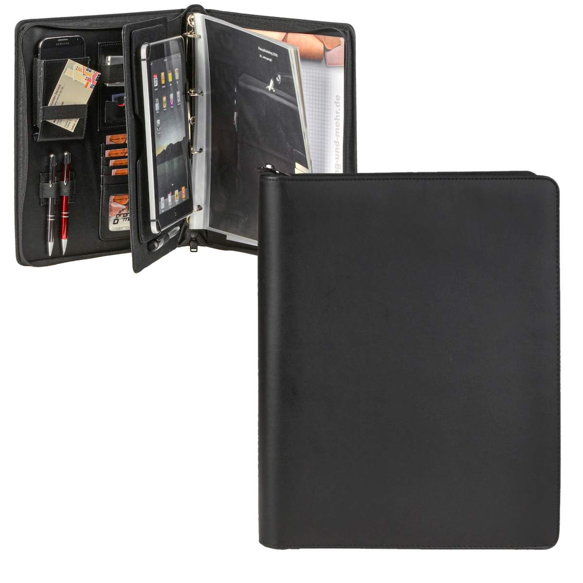 Alassio universelle A4 Tablet-Mappe Konferenzmappe Schreibmappe Orgamappe Verkaufsmappe