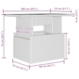 thumbnail of vidaXL 5-teiliges Garten-Sofa-Set mit Kissen Schwarz Poly Rattan Akazie