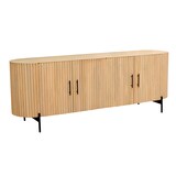 thumbnail of SIT Möbel Sideboard | 4 Türen | Mangoholz natur | Gestell Altmetall schwarz | B 190 x T 45 x H 76 cm | 09313-01 | Serie STRIPE