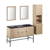 thumbnail of Meuble double 140cm STUDIO +vasque + miroir + colonne