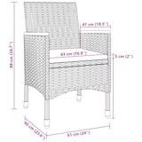 thumbnail of vidaXL 9-tlg. Garten-Essgruppe mit Kissen Poly Rattan und Glas