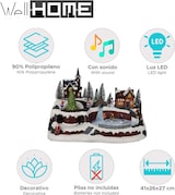 thumbnail of WellHome - Dekorative Weihnachtsszene mit LED-Lichtern und Musik 41x26x27cm