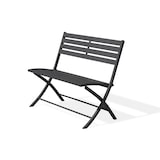 thumbnail of Banc de jardin pliant en aluminium gris anthracite - MARIUS