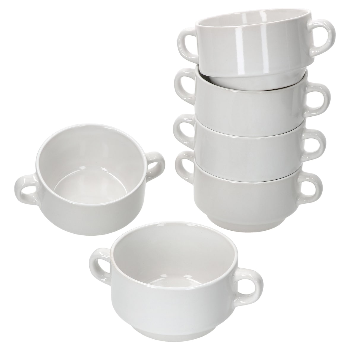 6er Set Stiva Suppenschale weiß 250 ml