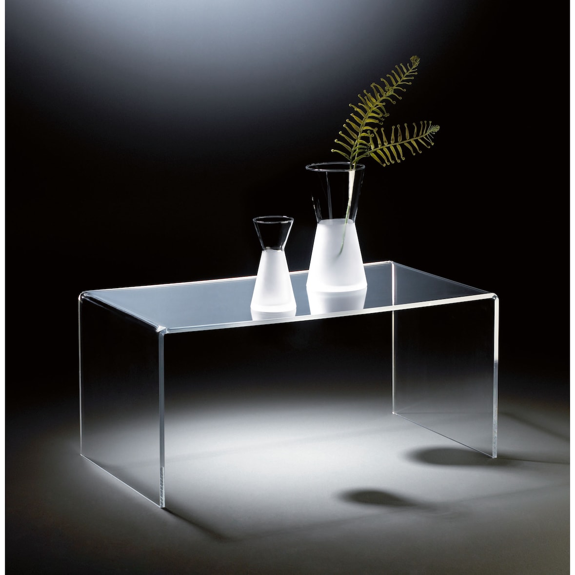 Hochwertiger Acryl-Glas Couchtisch, klar, 90 x 50 cm, H 42 cm, Acryl-Glas-Stärke 12 mm