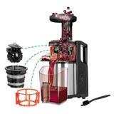 thumbnail of MPM MSO-12M Licuadora Prensado Frío, para Verduras y Frutas, Slow Juicer, Baja Velocidad 60 RPM, Acero Inox, Reverse, Plata, 150W