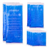 thumbnail of Relaxdays Kühlpads Gel im 8er Set, Erste Hilfe, wiederverwendbar, 3 Größen, Kalt-Warm Mehrfachkompressen Sport, blau