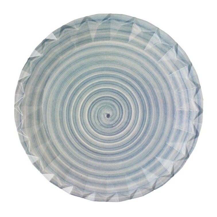 MONOUSO - Prato de Cartão Desenho em Cerâmica "Bali" Ø18cm 290g/m² (500 Uds)