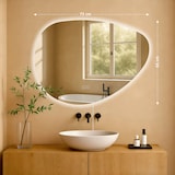 thumbnail of Miroir de salle de bain Almafie avec Bluetooth