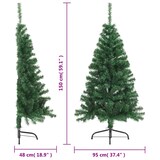 thumbnail of Künstlicher Halber Weihnachtsbaum mit Ständer Grün 150 cm PVC