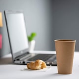 thumbnail of DeinPack Kaffeebecher 200 Stück 300 ml 12 oz Pappbecher braun