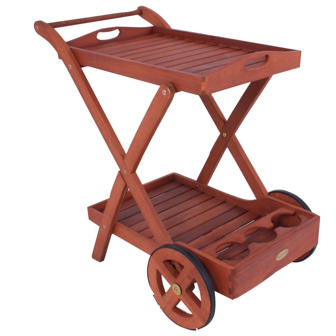 Teewagen Servierwagen Barwagen Grillwagen Tisch Tablett 2 Etagen