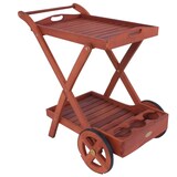 thumbnail of Teewagen Servierwagen Barwagen Grillwagen Tisch Tablett 2 Etagen