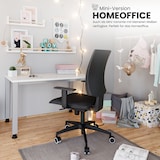 thumbnail of bümö manuell höhenverstellbarer Schreibtisch 200x100 cm in Nussbaum - PC Tisch höhenverstellbar & groß, höhenverstellbarer Tisch Büro, großer