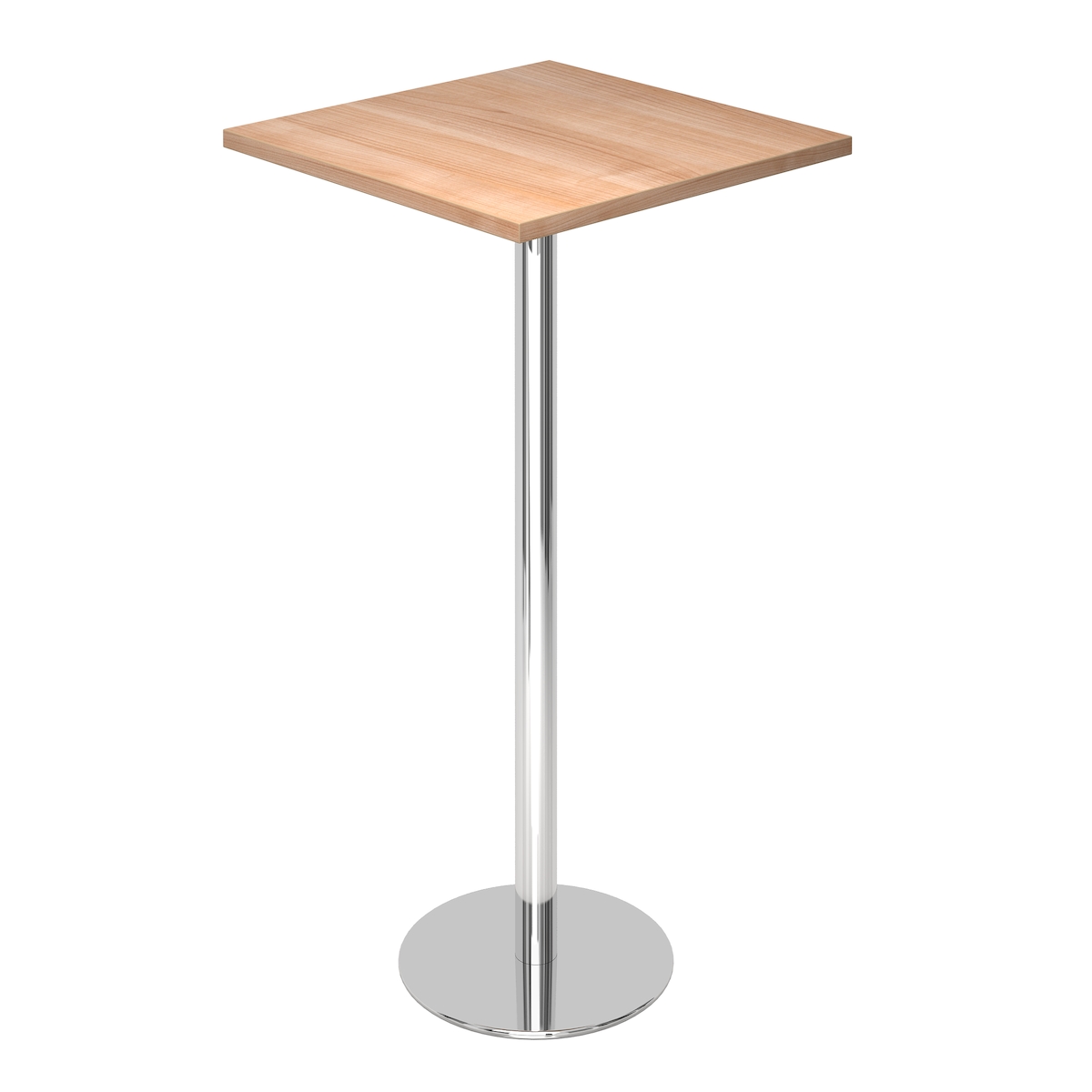 Hammerbacher-Stehtisch 80x80cm Nussbaum/Chrom-VSTH88/N/C