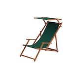 thumbnail of Gartenliege grün Liegestuhl Sonnendach Sonnenliege Tisch Kissen Deckchair Strandstuhl 10-304STKH