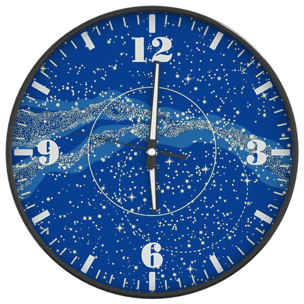 Orologio A Parete Con Ore E Lancette Luminose Blu Ø30 cm