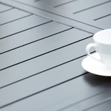 thumbnail of Ausziehbarer Gartentisch aus schwarzem Aluminium 8 Sitze