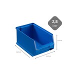 thumbnail of PROREGAL Trägersystem Blaue Systemplatte mit 18x blauen Sichtlagerboxen 3.0 | Maße HxB 50x100cm | Sichtlagerbox, Sichtlagerbehälter, Sichtlagerkasten
