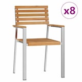 thumbnail of vidaXL Garten Essgruppe 9 pcs Braun Massives Teakholz & Edelstahl