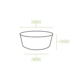 thumbnail of greenbox - Kartonschale / Salatschale (Premium) 650 ml, Ø 150 mm, braun, rund, 300 St.