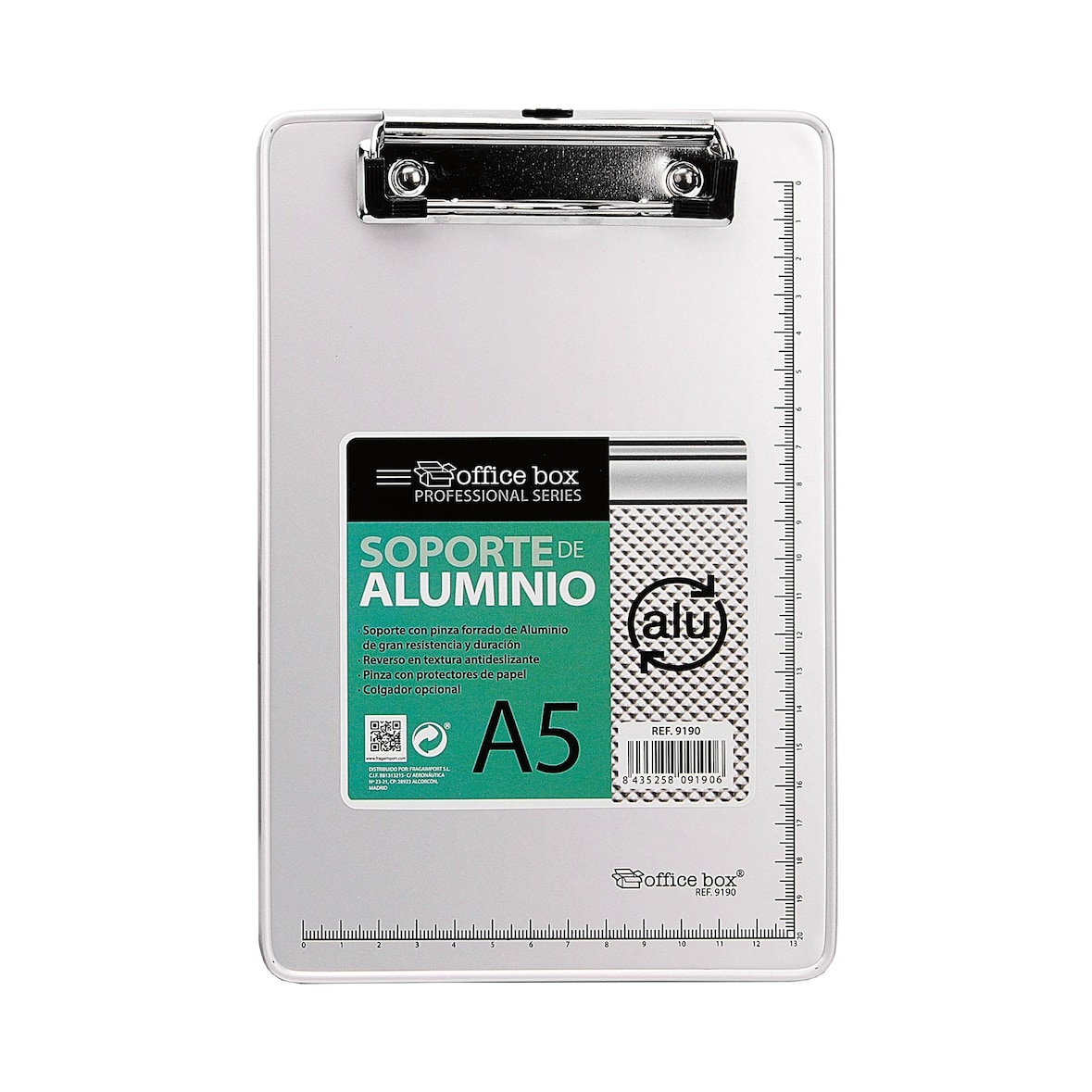 Office Box - Soporte Porta Documentos A5 con Clip y Reverso Antideslizante