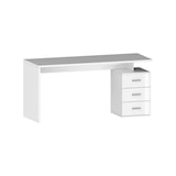 thumbnail of Dmora Scrivania Dchiellin, Scrittoio lineare, Scrivania ufficio multiuso, Scrivania salvaspazio multi posizione, 160x60h75 cm, Bianco