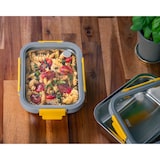 thumbnail of PIKA - Boite alimentaire 820ml en inox et couvercle en verre trempé – Hermétique et légère – Compatible micro-ondes, four, congélateur – MetalShock