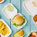 thumbnail of greenbox - Caixas de hambúrguer de cana-de-açúcar, 15 x 15 x 8 cm, quadradas, 50 un..