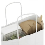 thumbnail of MONOUSO - Bolsa Papel Kraft Blanca con Asas 90g/m² 28+11x32cm (250 Uds)