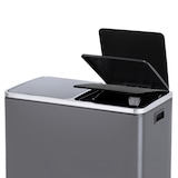 thumbnail of TM2X30 Treteimer 60 Liter Abfalleimer Mülleimer Design Mülltrennung Papierkorb Küchen-Ordnung Trennsystem Grau