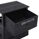 thumbnail of 2 pcs Tables de chevet Noir 38x28x45 cm Bois de Paulownia