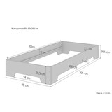 thumbnail of Kastenbett Jugend Bett, Holz-Bett 90x200 Massivholz Kiefer mit Rollrost Matratze 60.56-09M