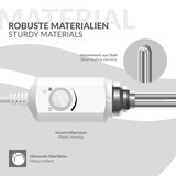 thumbnail of ECD Germany Heizstab 1200 W Weiß – Elektrischer Heizstab mit Thermostat & Temperaturregler, Heizpatrone mit Stecker für Badheizkörper &