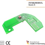 Ein grünes Leiterplattenmodul mit einem Knopf.