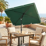 thumbnail of Sombrilla de jardín de aluminio 2x1,3x2,5 m parasol de jardín rectangular con función de inclinación para terraza patio exterior verde