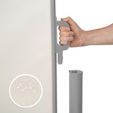 thumbnail of tectake Toldo lateral extensível de dupla face em alumínio 200 x 600 cm bege - 402339