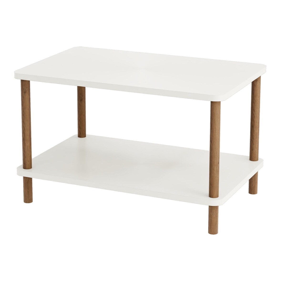 Helloshop26 - Mesa lateral retangular 43 x 70 x 44 cm branca 03_0008489