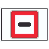 thumbnail of Anhalten Schild mit Symbol Stopp A6 Rückseite selbstklebend