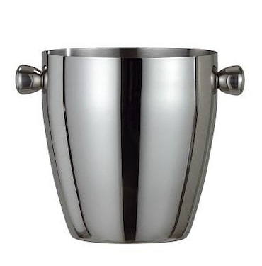 METRO Professional Champagnekoeler, roestvrij staal, Ø 18.5 x 19.4 cm, 4 L, vaatwasmachinebestendig met handvatten, zilver