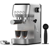 thumbnail of Espressomaschine 20 Bar mit italienischer Pumpe – Edelstahl, Tastensteuerung, Milchaufschäumer, 1,3 L Wassertank, Barista-Espresso für Zuhause
