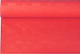 thumbnail of 12 Rollen Papiertischtuch mit Damastprägung 6 m x 1,2 m rot
