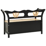 thumbnail of vidaXL Sitzbank Schwarz 107x45x75,5 cm Massivholz Tanne