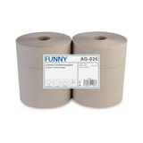 thumbnail of Jumbo Toilettenpapier Funny - 1-lagig - DM 25 cm - natur - 6 Rollen